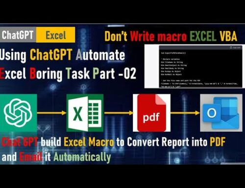 Exporting Summary Reports from Excel to PDF and Auto-Creating Emails using ChatGPT