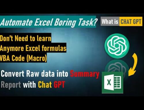 Using ChatGPT to Simplify Data Summary in Excel – A Tutorial
